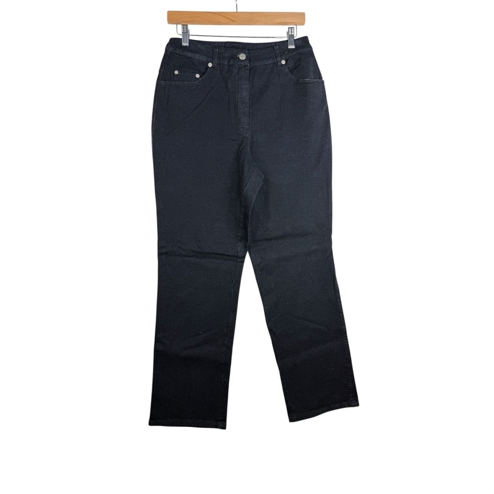 New Denim & Co Straight Leg‎ Jeans size 12 Black